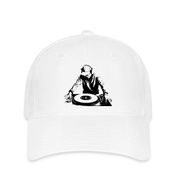 Dj Zeichnung - Flexfit Cap - Weiß - Vorne