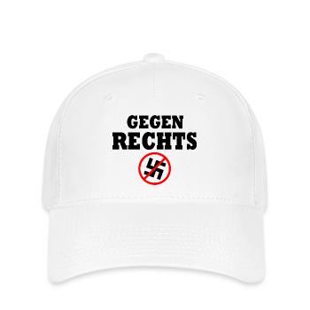 Gegen rechts - Flexfit Cap - Weiß - Vorne