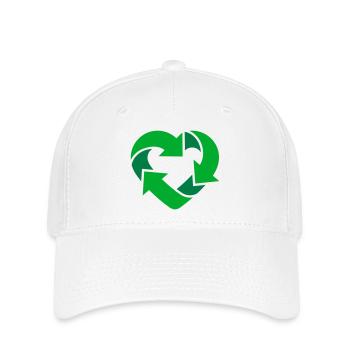Recycling Heart - Love recycling Boys / Girls + ( - Flexfit Cap - Weiß - Vorne