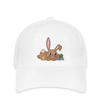 Träumender Comic Osterhase - Flexfit Cap - Weiß - Vorne
