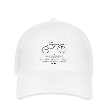 Fahrrad - bicycle - Flexfit Cap - Weiß - Vorne