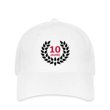 Lorbeerkranz - 10 Jahre - Flexfit Cap - Weiß - Vorne