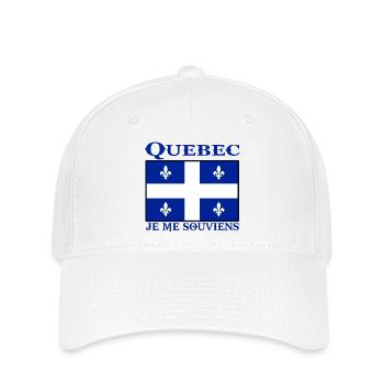 quebec je me souviens Montréal - Casquette Flexfit - blanc - Devant