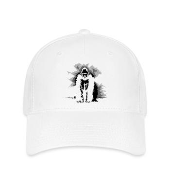 Singe Gorille Nature Illustration Wilderness Symbole - Casquette Flexfit - blanc - Devant