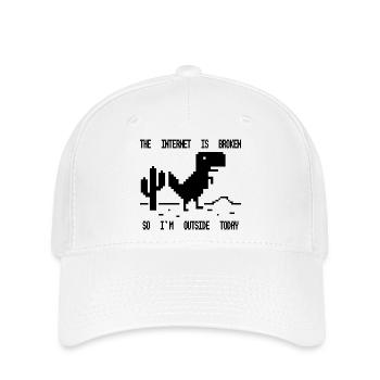 Internet est cassé - Casquette Flexfit - blanc - Devant