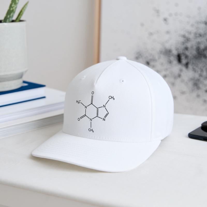 Caffeine Molecule - Structural Formula Flexfit Cap