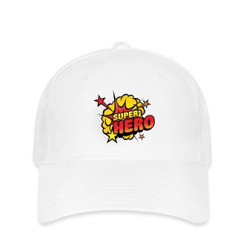 Superhelden Comic Explosion - Flexfit Cap - Weiß - Vorne