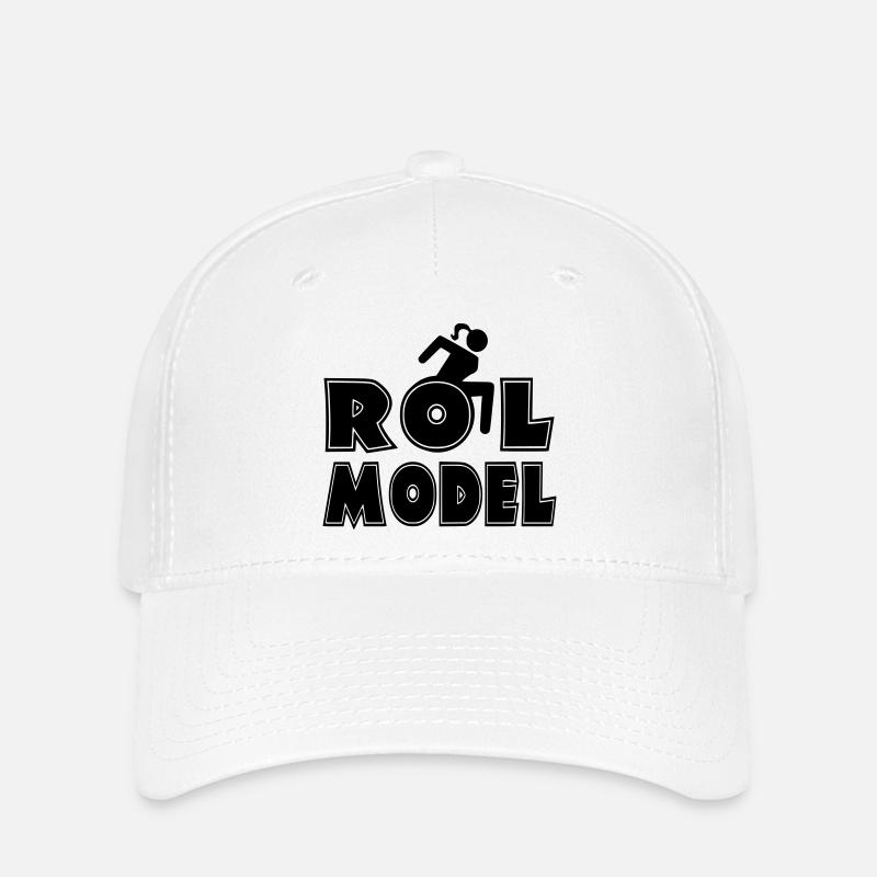 Every wheelchair user is a role model * - Flexfit Cap - white