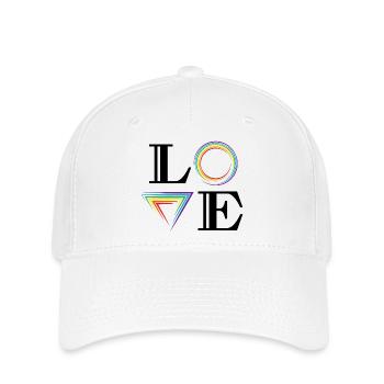 Love lgbt - Casquette Flexfit - blanc - Devant