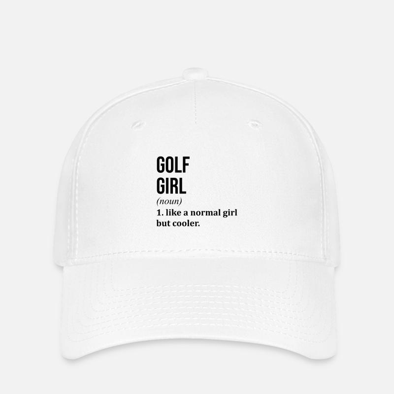 Fille de golf drôle de citation de golf - Casquette Flexfit - blanc