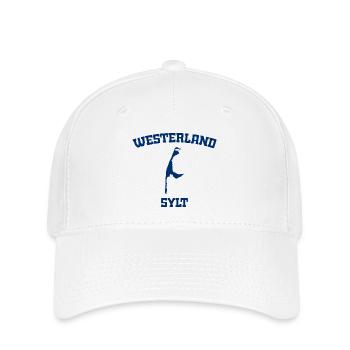 Westerland - Sylt - Nordsee - Anker - Möwe - Insel - Flexfit Cap - Weiß - Vorne