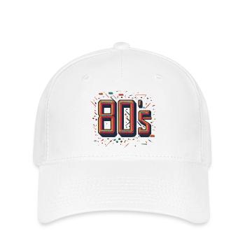 Glowing Neon 80s Design - Flexfit Cap - white - Front