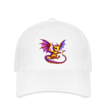 Drache - Flexfit Cap - Weiß - Vorne