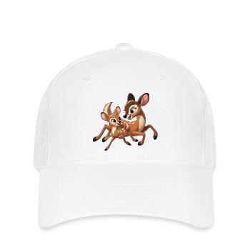 Deer mother and child frolicking - Flexfit Cap - white - Front