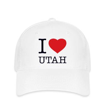 J’ADORE L’UTAH - Casquette Flexfit - blanc - Devant