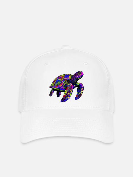 Meeresschildkröte - Flexfit Cap - Weiß