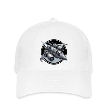 Spaceship silver - Flexfit Cap - white - Front