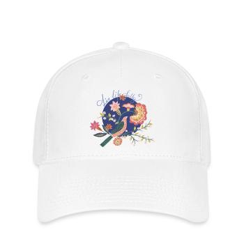 Live Life Fully -- Florale Affirmationen - Flexfit Cap - Weiß - Vorne