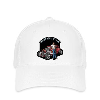 Hot engine and rebellious style - Flexfit Cap - white - Front