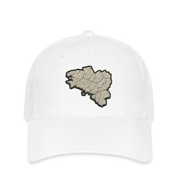 Bretagne Pierre Karte – Bretonische Identität & Stolz - Flexfit Cap - Weiß - Vorne