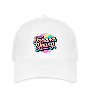 Not Old, but Forever Young. Motivational 80s 90s - Flexfit Cap - white - Front