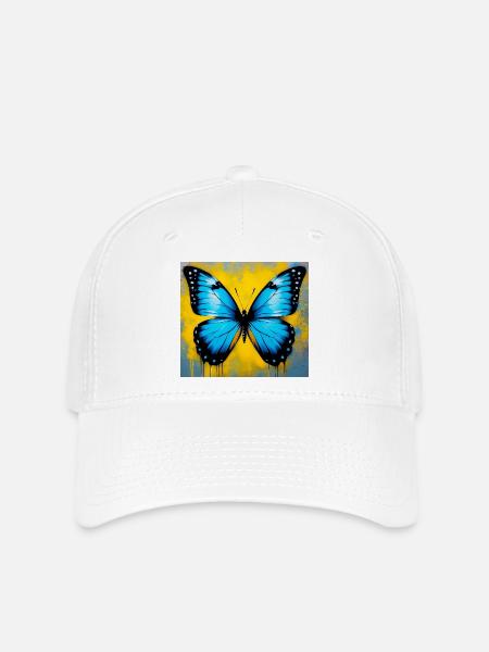 Schmetterling - Flexfit Cap - Weiß
