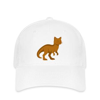 Dinosaure Trex Chat - Casquette Flexfit - blanc - Devant