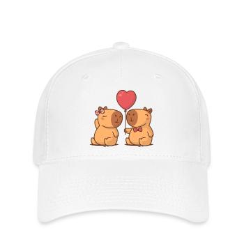 Capybara Couple - Casquette Flexfit - blanc - Devant