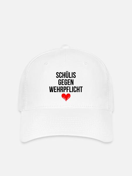 Schülis gegen Wehrpflicht - Flexfit Cap - Weiß