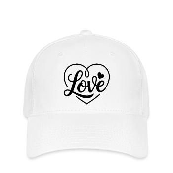 Love in a calligraphic heart is something special - Flexfit Cap - white - Front