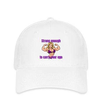 Muscles forts, porteur d’ego - Casquette Flexfit - blanc - Devant