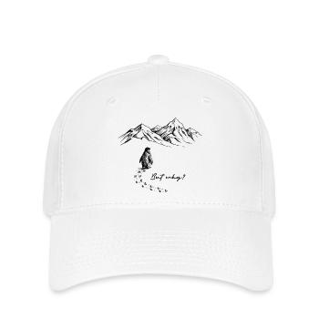 Mais pourquoi ? Penguin Meme Antarctica Neige Trace Glace - Casquette Flexfit - blanc - Devant