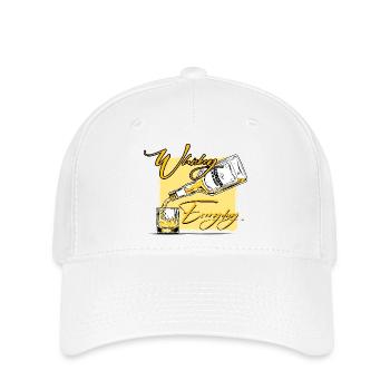 Whiskey Everyday Pour Art - Flexfit Cap - Weiß - Vorne