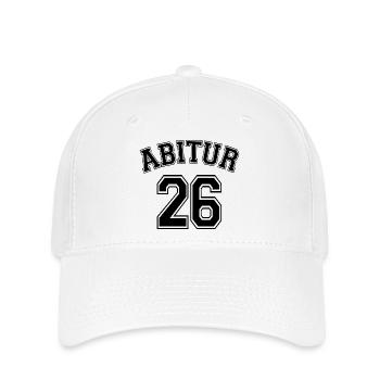 Abitur 26 | Abi Shirt | Entrez votre nom - Casquette Flexfit - blanc - Devant