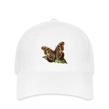 Caligo eurilochus — Naturalistischer Eulenschmetterling - Flexfit Cap - Weiß - Vorne