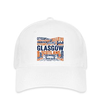Glasgow Scotland Urban Skyline River Clyde - Flexfit Cap - Weiß - Vorne