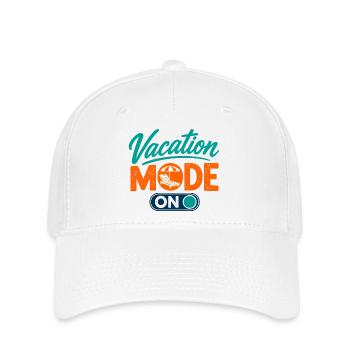Vacation Mode ON Urlaubsmodus an – Sommer-Feeling - Flexfit Cap - Weiß - Vorne