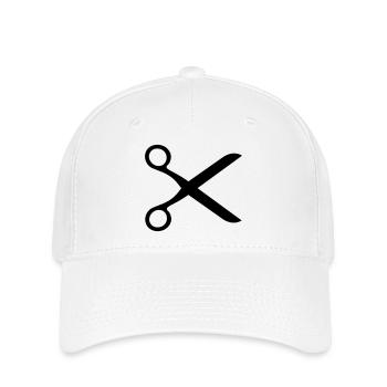 Scissors - Flexfit Cap - white - Front