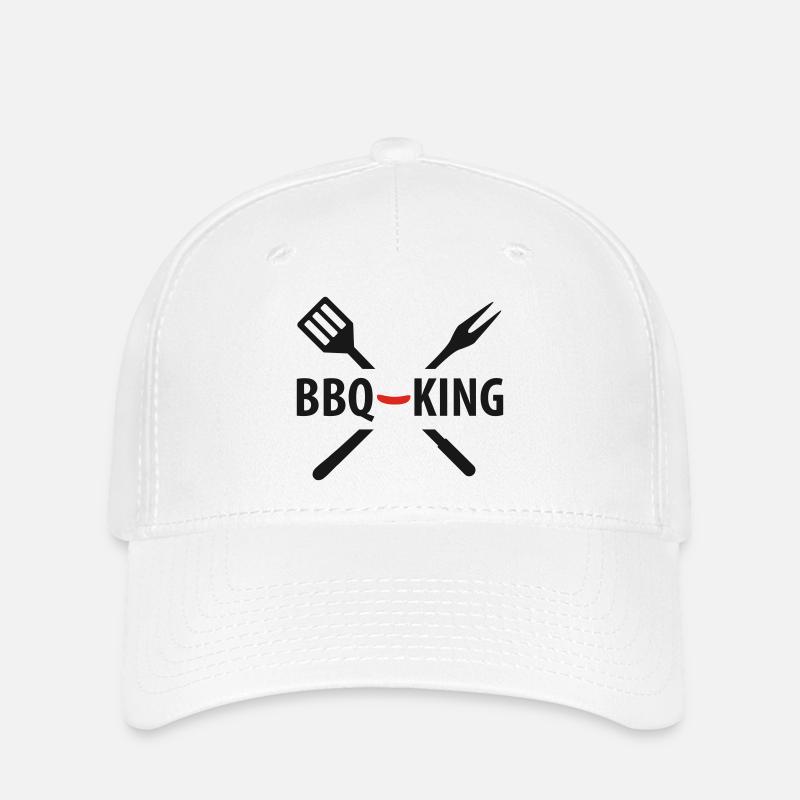 bbq king - Casquette Flexfit - blanc