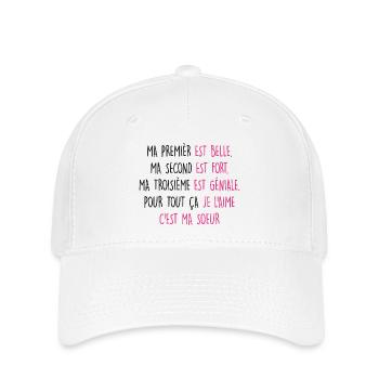 Ma SOEUR est belle - Casquette Flexfit - blanc - Devant