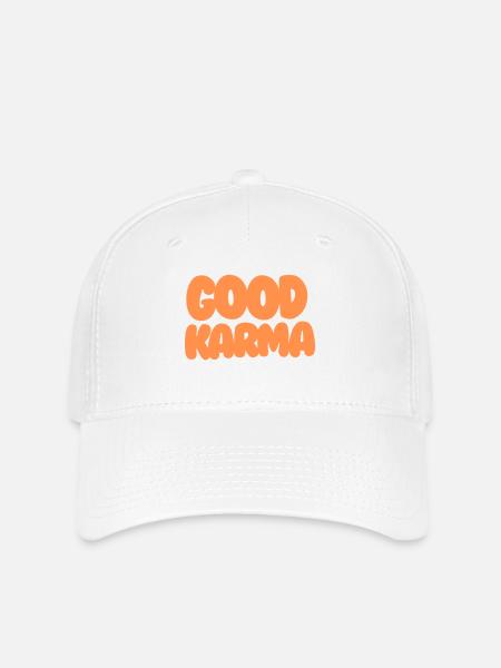 Good Karma Orange - Flexfit Cap - Weiß