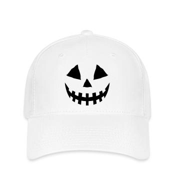 Kürbis schwarz flex - Flexfit Cap - Weiß - Vorne