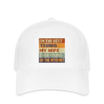 Ironic Quote on the Internet and Marriage - Flexfit Cap - white - Front