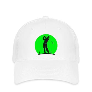 golf, golfing, vintage golf - Flexfit Cap - white - Front