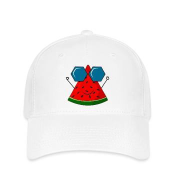 summer, watermelon, sun - Flexfit Cap - white - Front