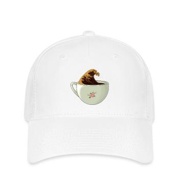 La grande vague de caféine - Casquette Flexfit - blanc - Devant