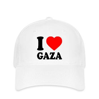 I love gaza - Flexfit Cap - Weiß - Vorne