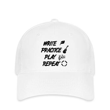 Motivierendes Ukulele Zitat - Flexfit Cap - Weiß - Vorne