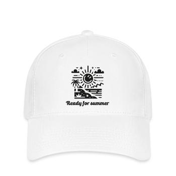 ready for summer, summer, sun, sunshine - Flexfit Cap - white - Front