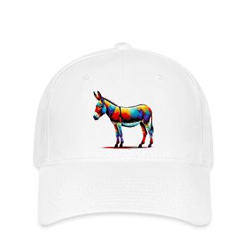 Esel, Schnuller, Maultier - Flexfit Cap - Weiß - Vorne